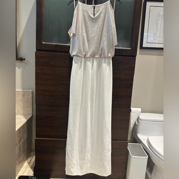 NWT Ralph Lauren Champagne and Silver Dress - Picture 4 of 5